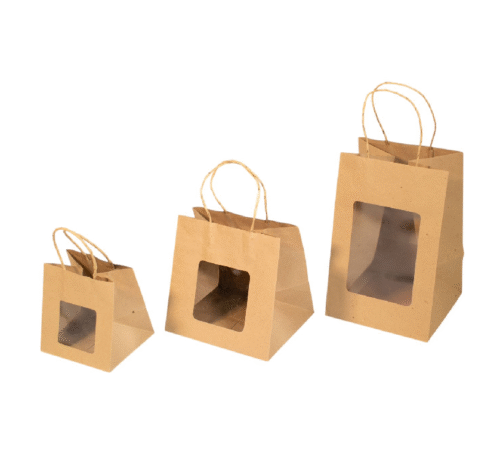 Bolsa craft con ventana - Imagen 2
