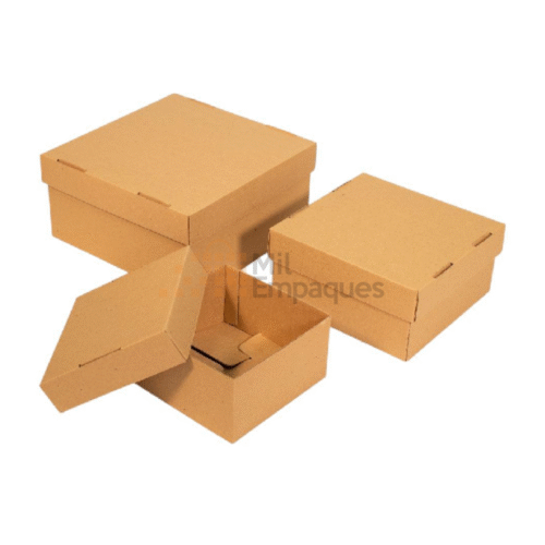 Caja corrugada bajita