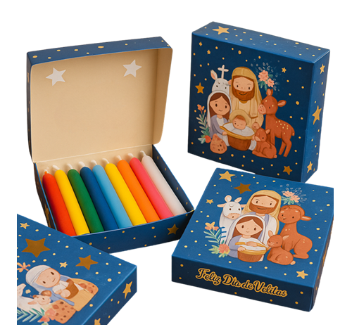 Caja con diseño para velas